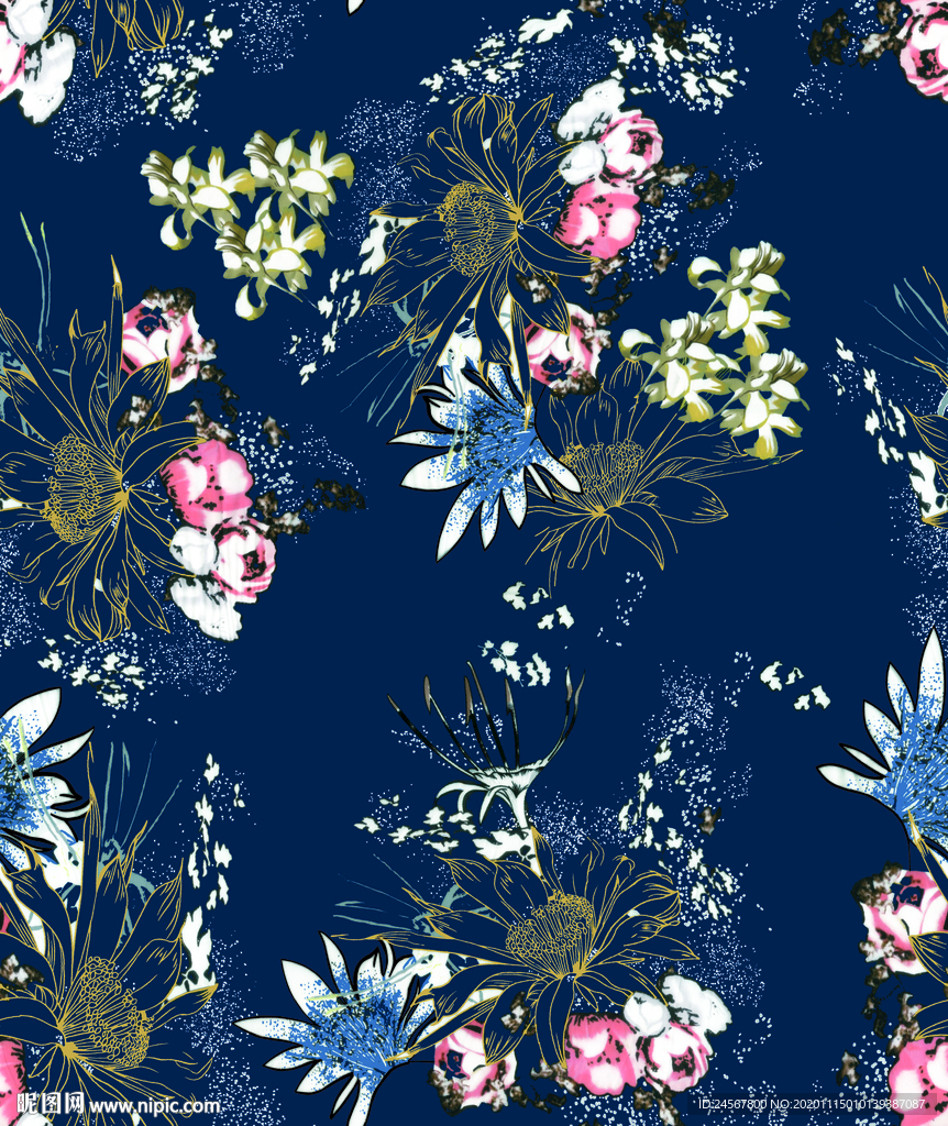 大牌 方巾 花卉 菊花 星满天