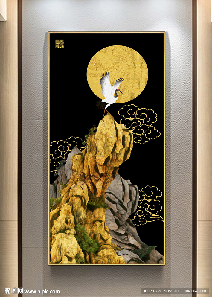 抽象中式玄关装饰画