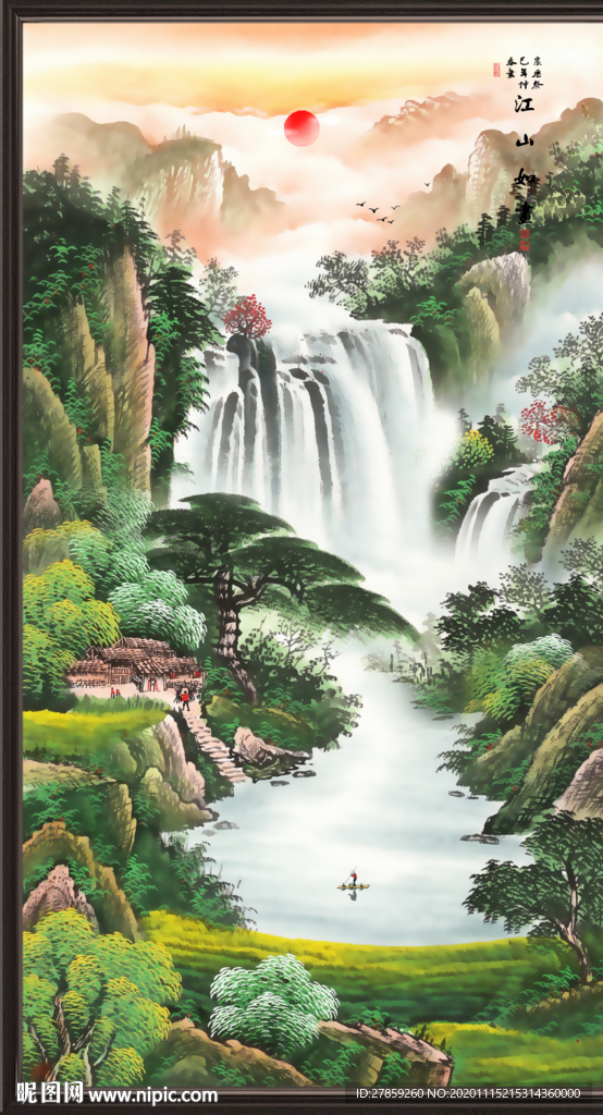 山水画水墨山水画意境山水画