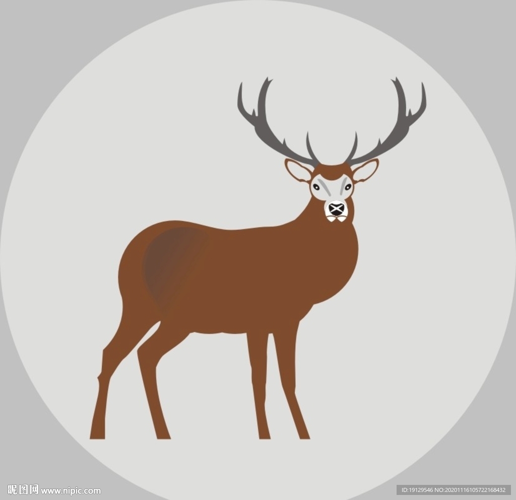 矢量麋鹿logo图标