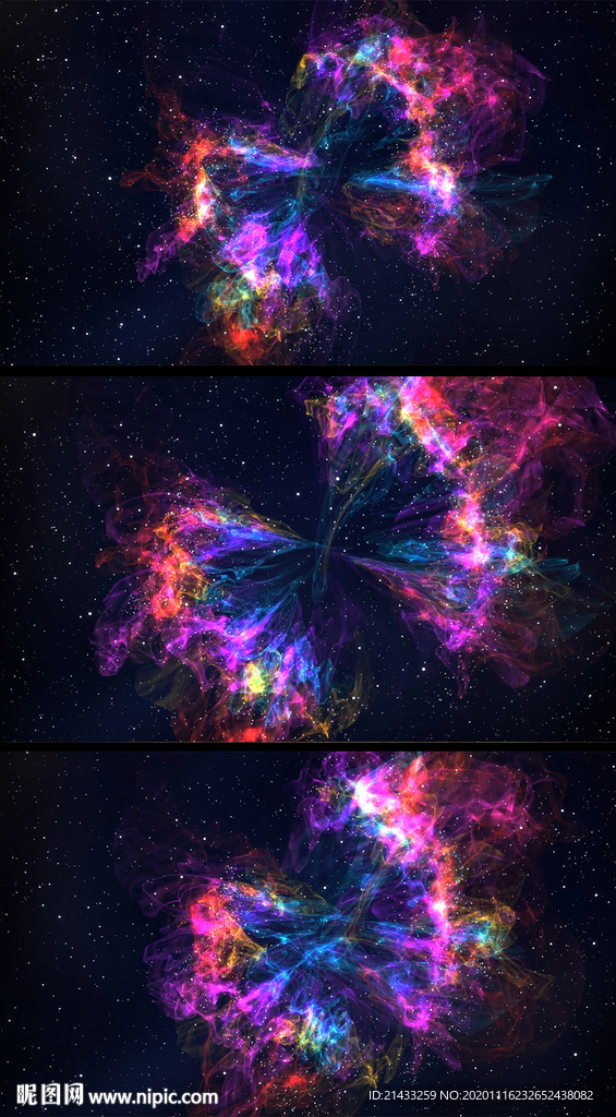 4K梦幻粒子星空动态背景视频