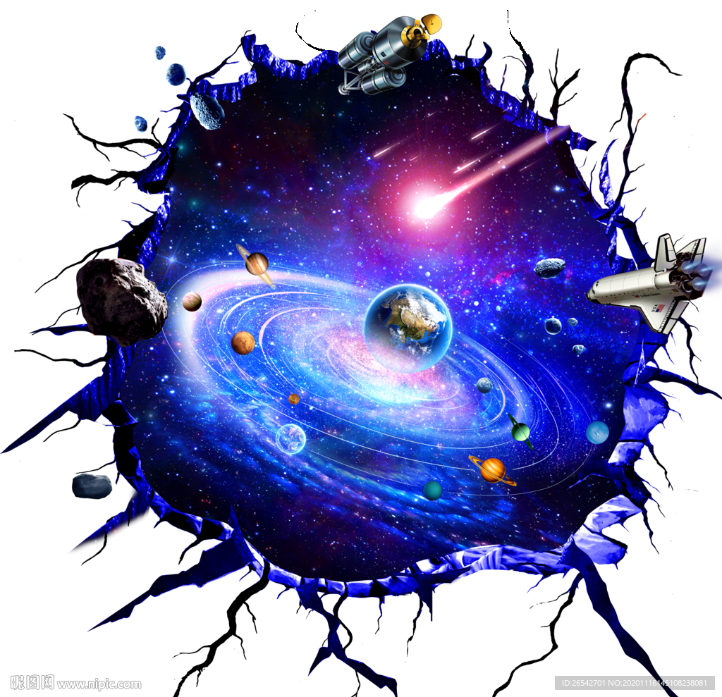 科技馆创意星空地画
