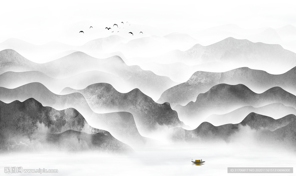 意境山水画图片