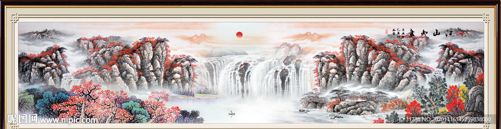 山水画水墨山水画意境山水画