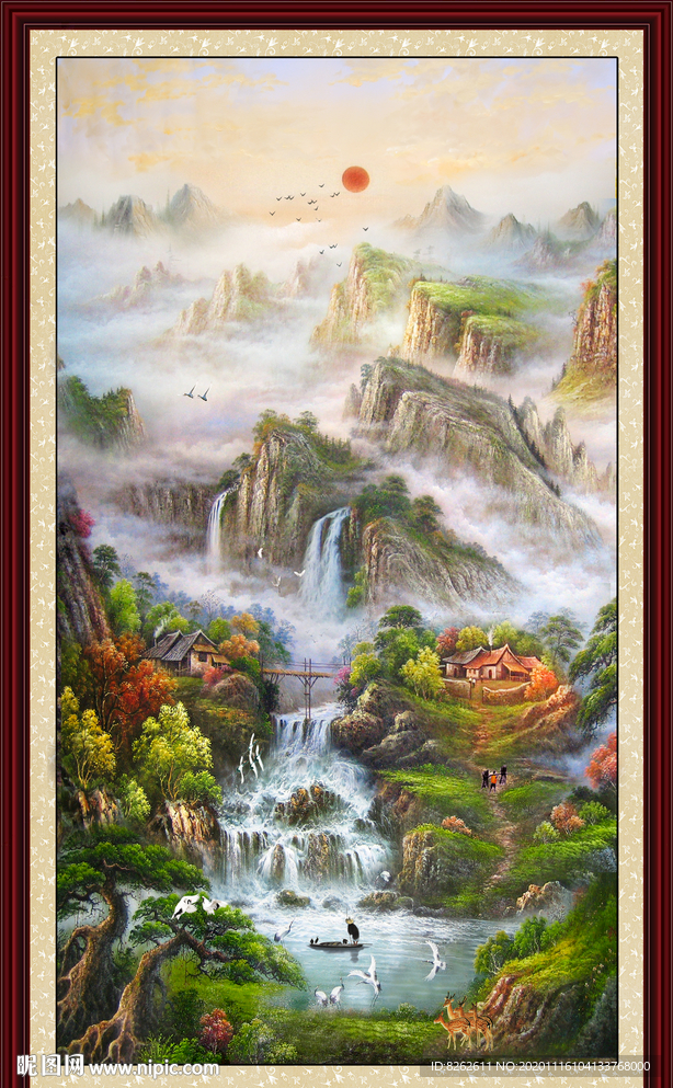 聚宝盆油画