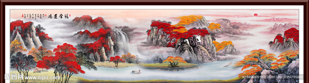 山水画水墨山水画 意境山水画