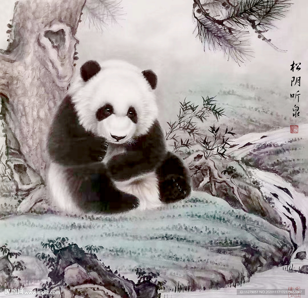 熊猫国画