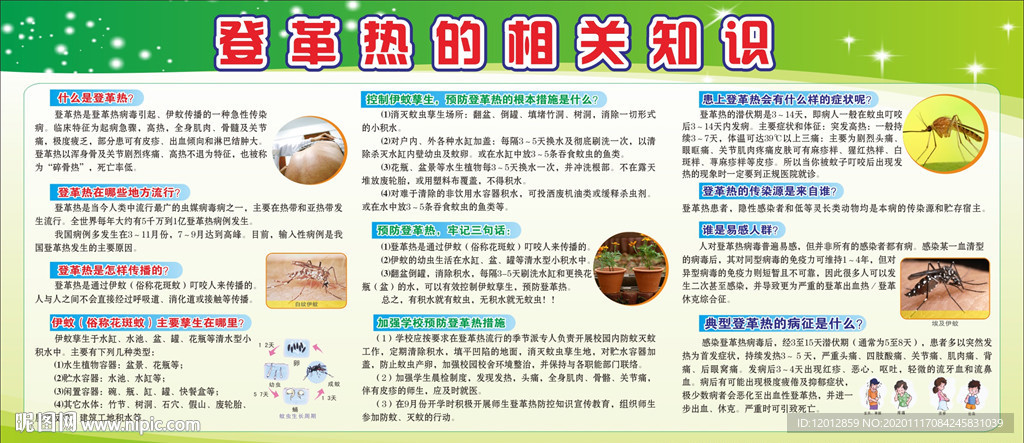登革热宣传板报展板图片