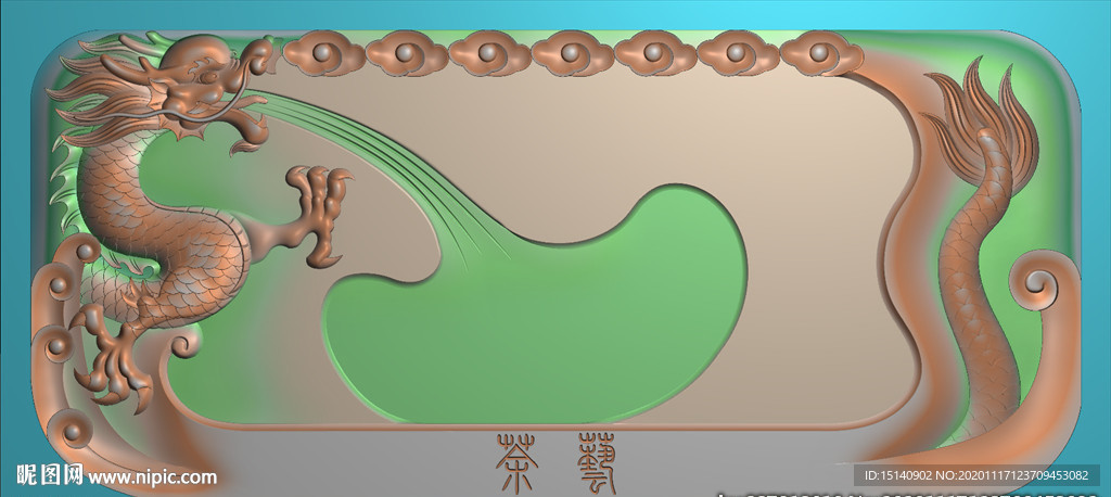 精雕图 茶盘
