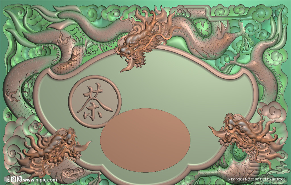 精雕图 茶盘