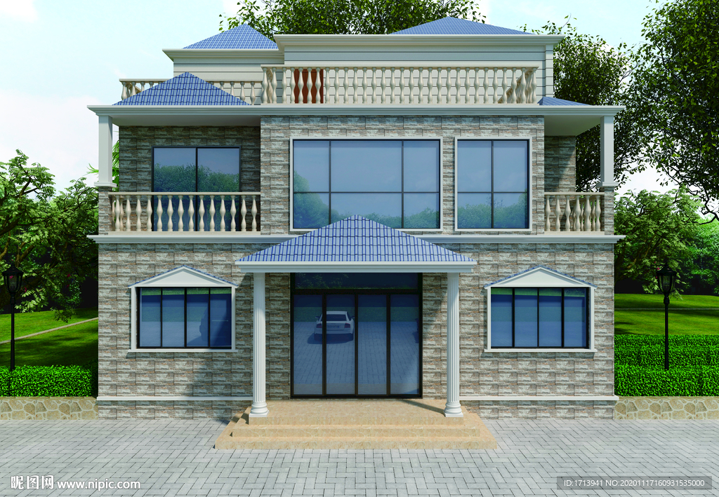 外墙砖效果图 自建房