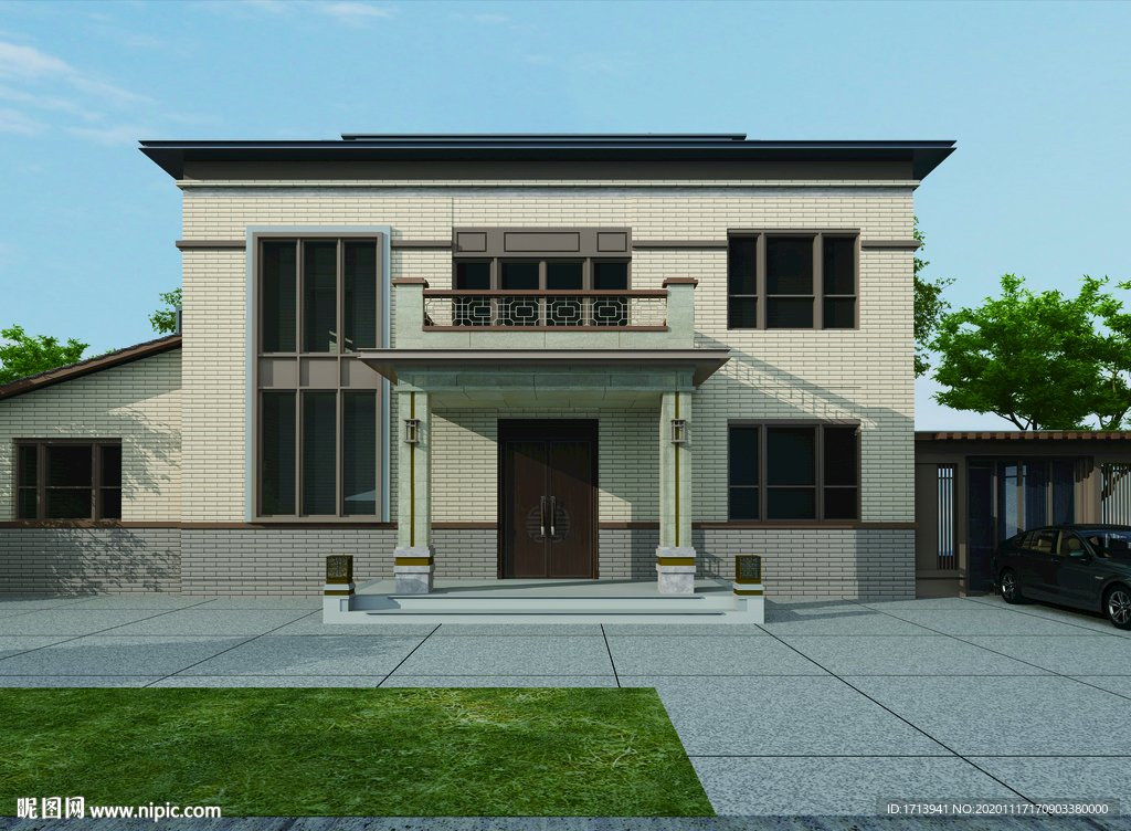 外墙砖效果图 自建房