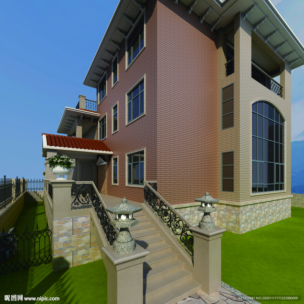 外墙砖效果图 自建房