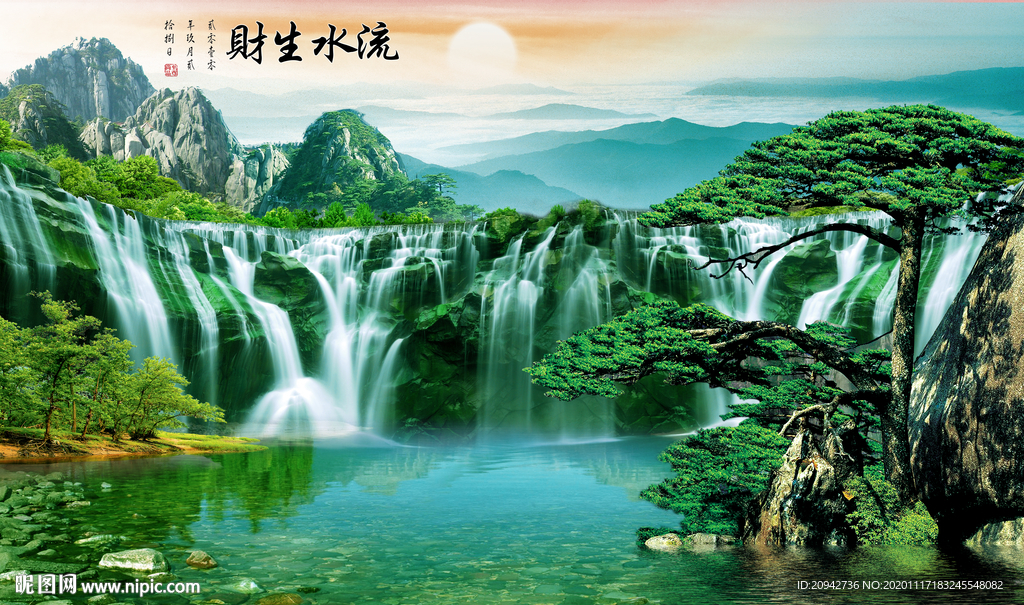 山水画 水墨山水画 意境山水画