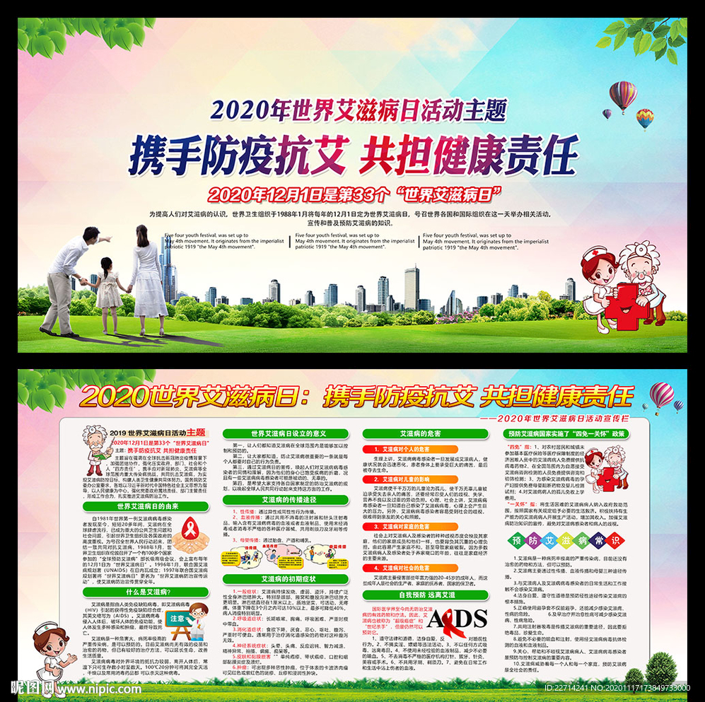 2020艾滋病日展板