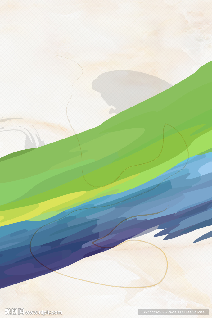 北欧色块抽象画