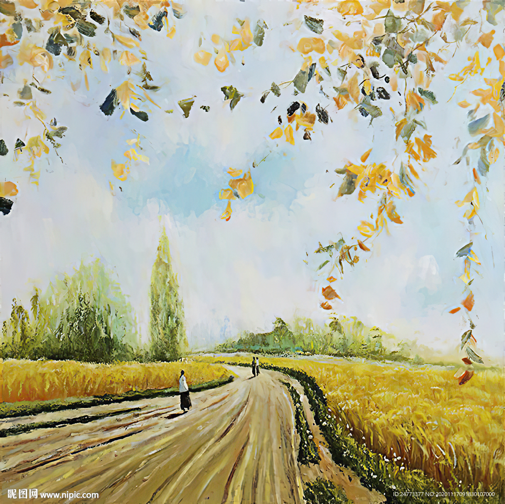 秋天油画
