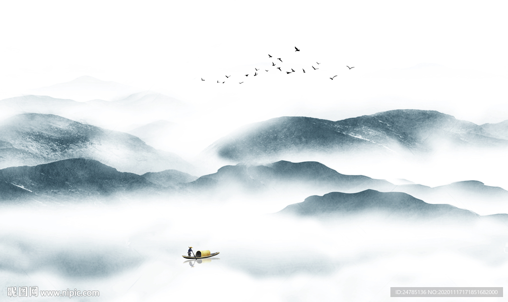 新中式山水装饰画