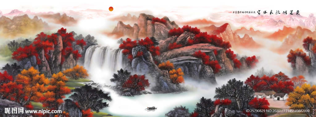 山水画 水墨山水画 意境山水画