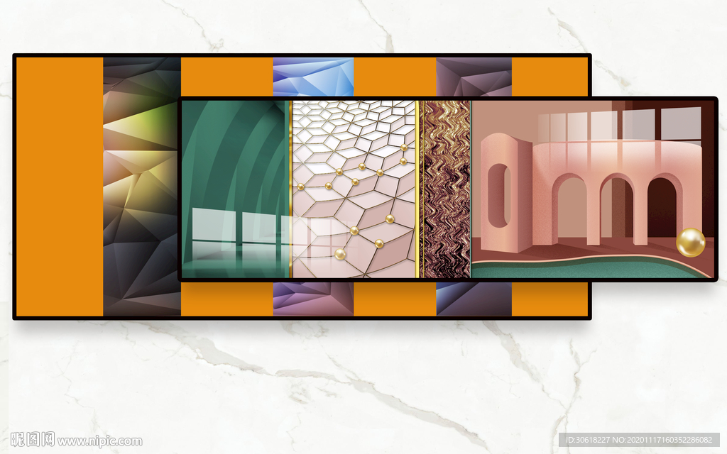 轻奢现代简约晶瓷画