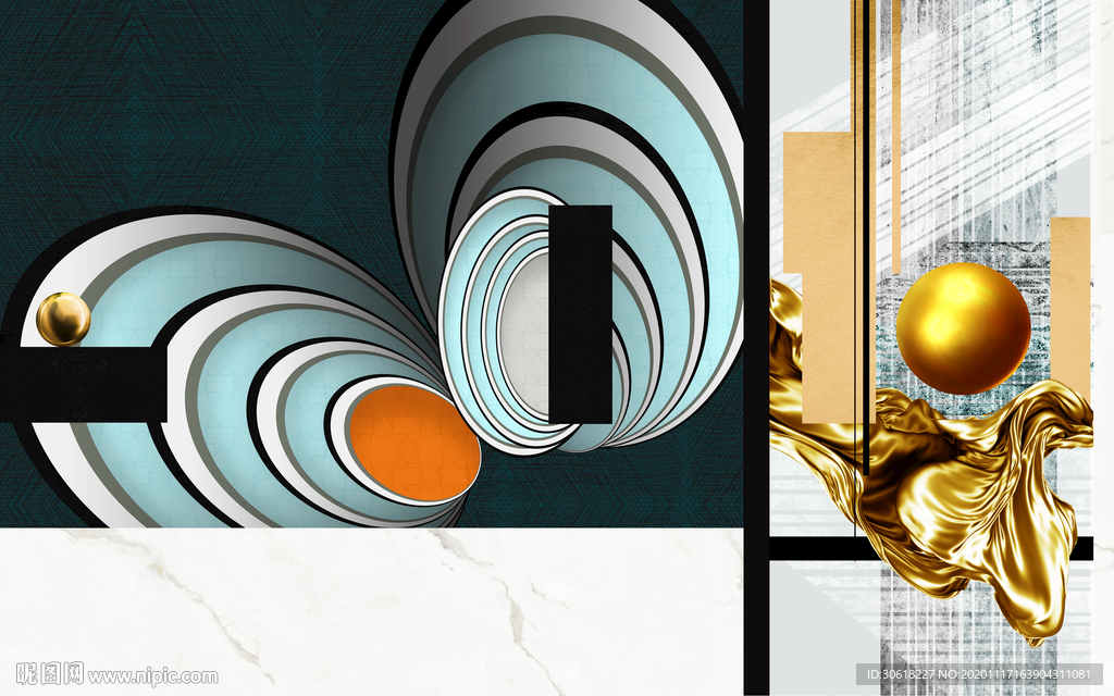 轻奢现代简约晶瓷画