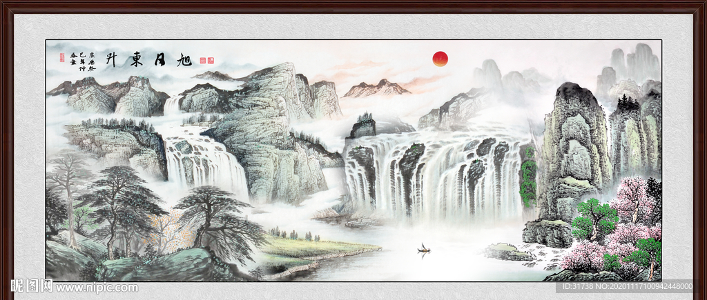 山水画水墨山水画意境山水画