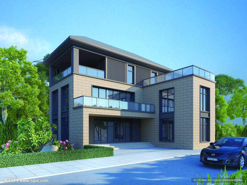 外墙砖效果图 自建房