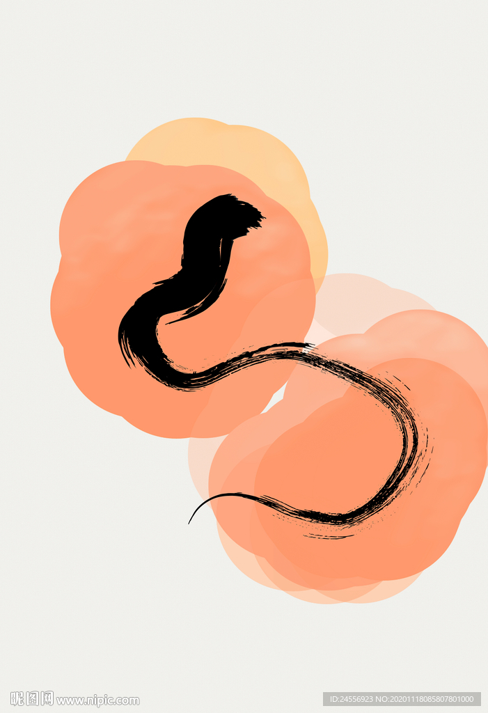 北欧色块抽象画