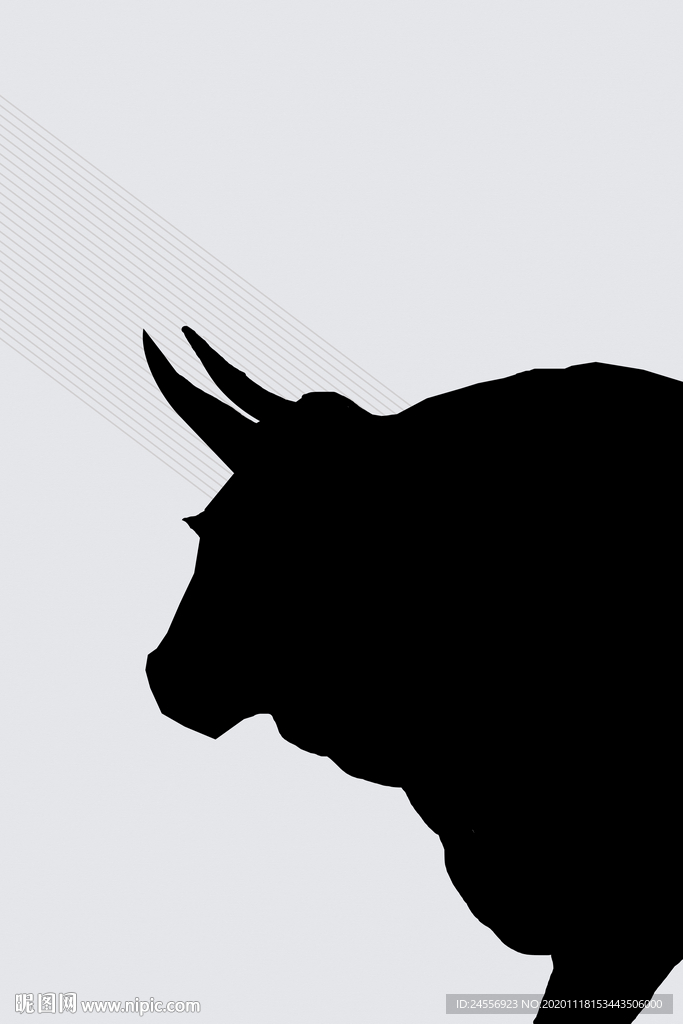 北欧抽象画斗牛图