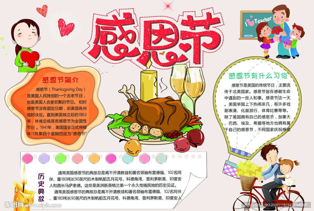 感恩节宣传栏