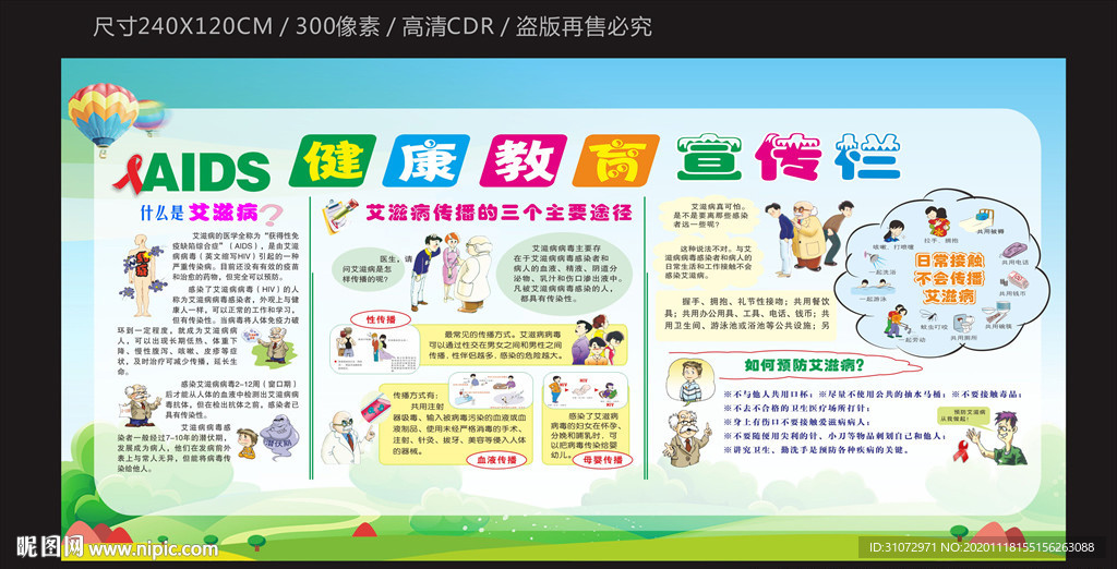 艾滋病健康教育宣传栏