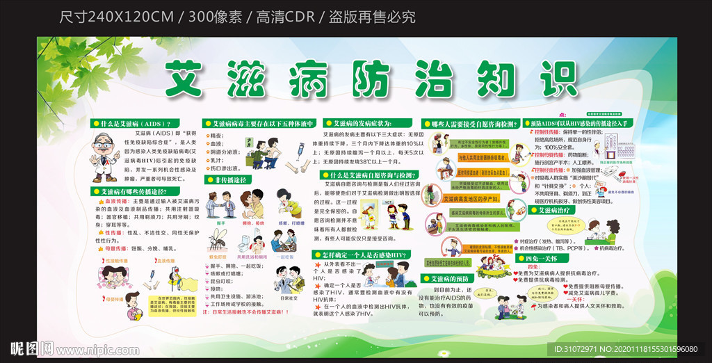 艾滋病防治宣传栏