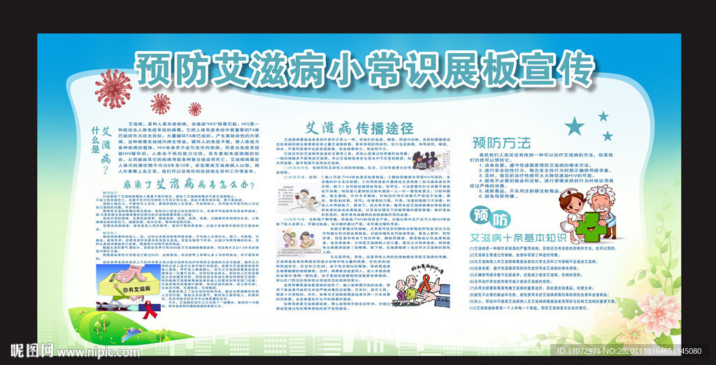 预防艾滋病系哦啊此时展板宣传栏