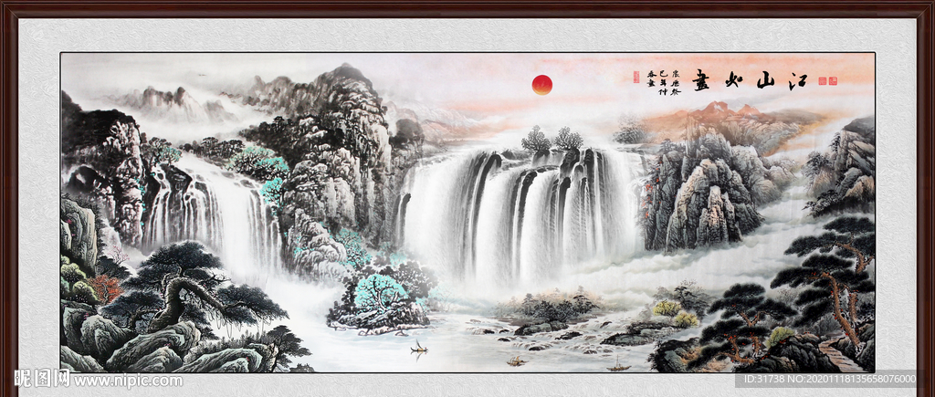 山水画水墨山水画意境山水画