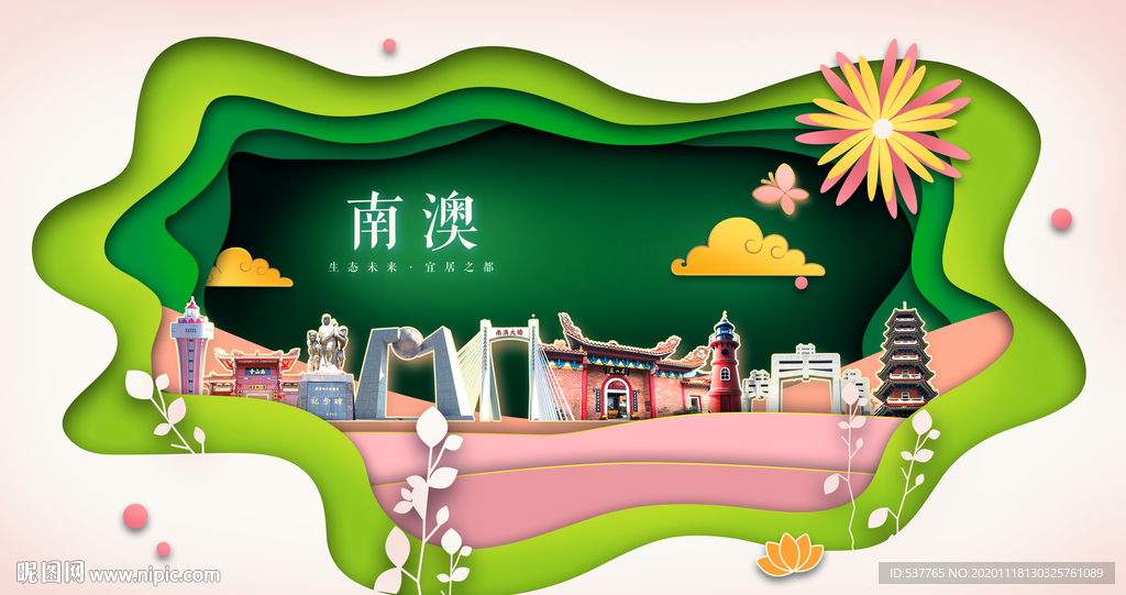 南澳绿色生态宜居自然城市海报