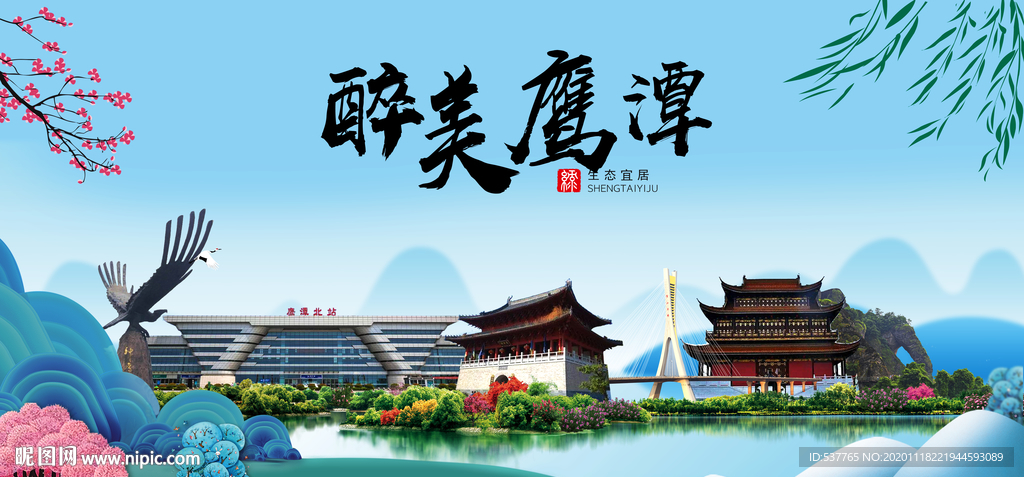 鹰潭大醉美魅力山水城市海报