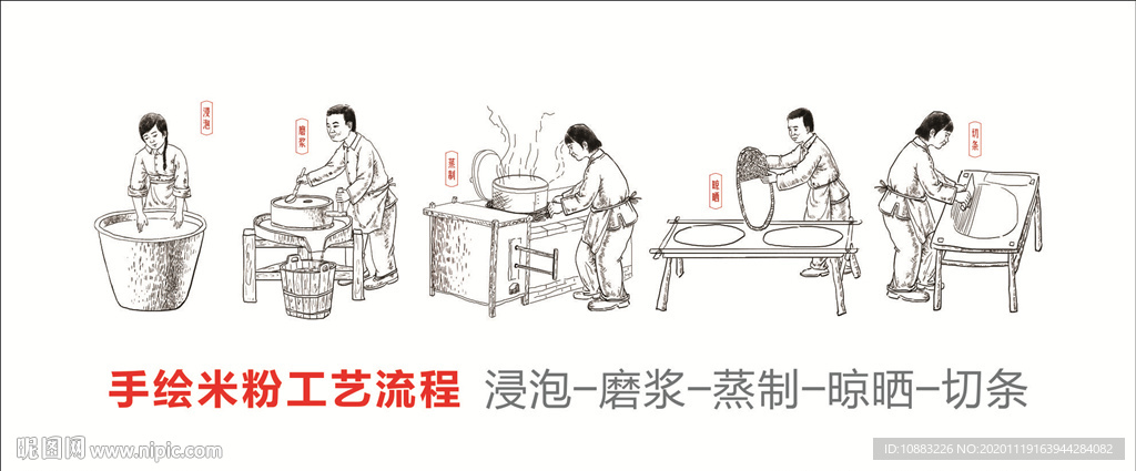 手绘米粉制作工艺
