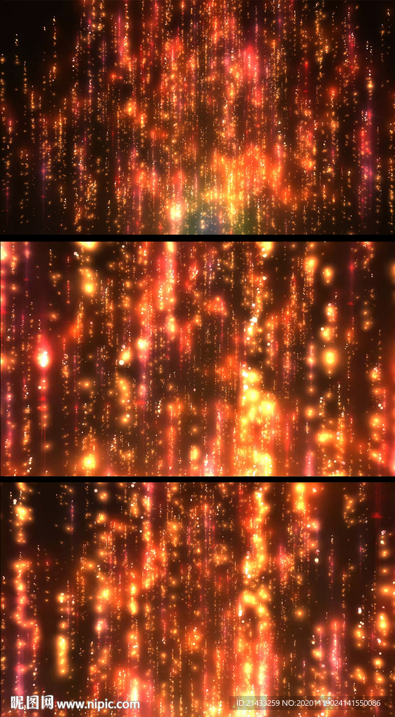 4K粒子光幕瀑布特效舞台背景