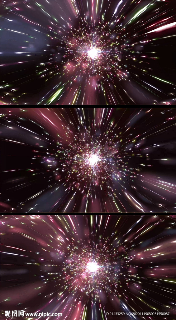 4K科幻绚丽粒子流星雨特效背景
