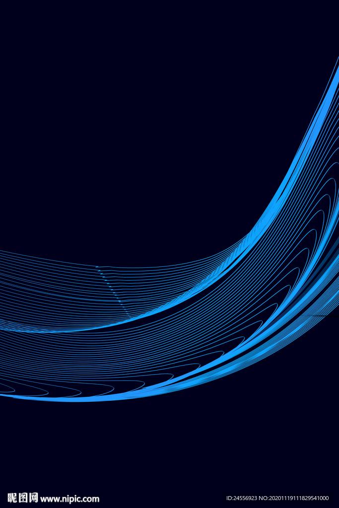 北欧蓝色抽象画