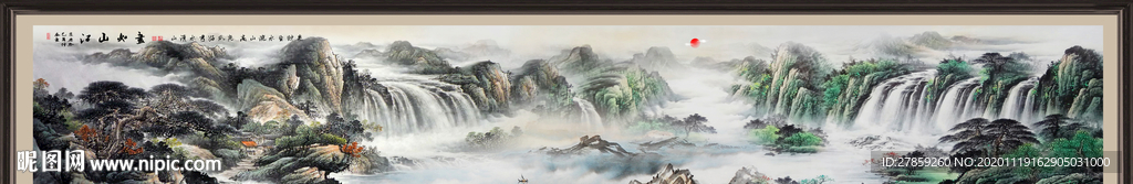 山水画水墨山水画意境山水画