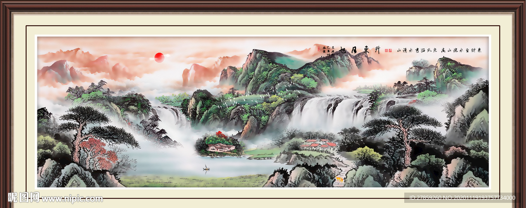 山水画水墨山水画意境山水画