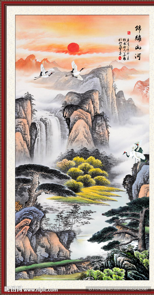 山水画水墨山水画意境山水画