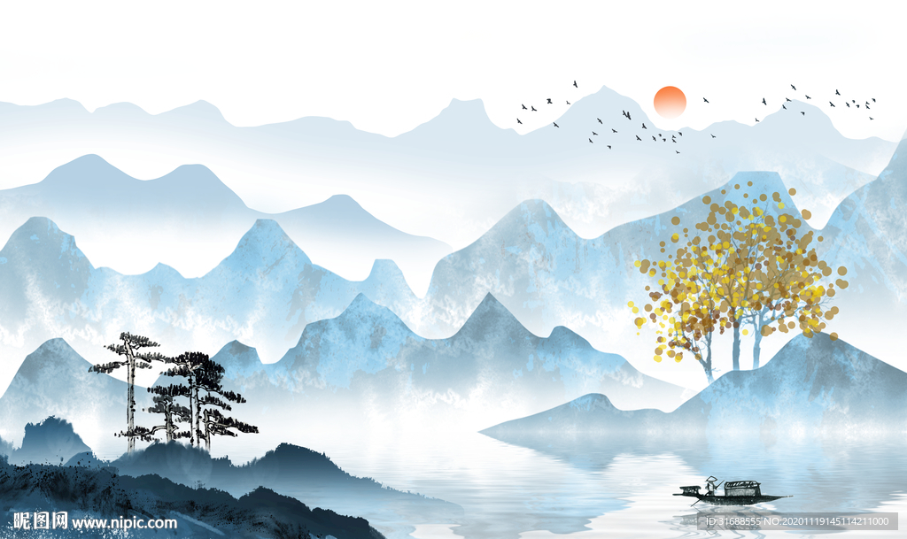 新中式水墨山水