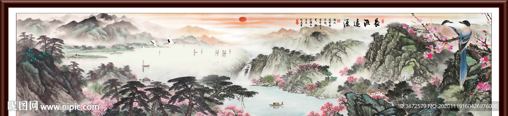 山水画水墨山水画 意境山水画