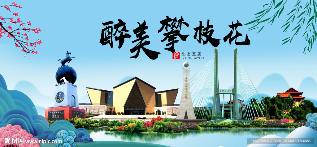 攀枝花大醉美魅力山水城市海报