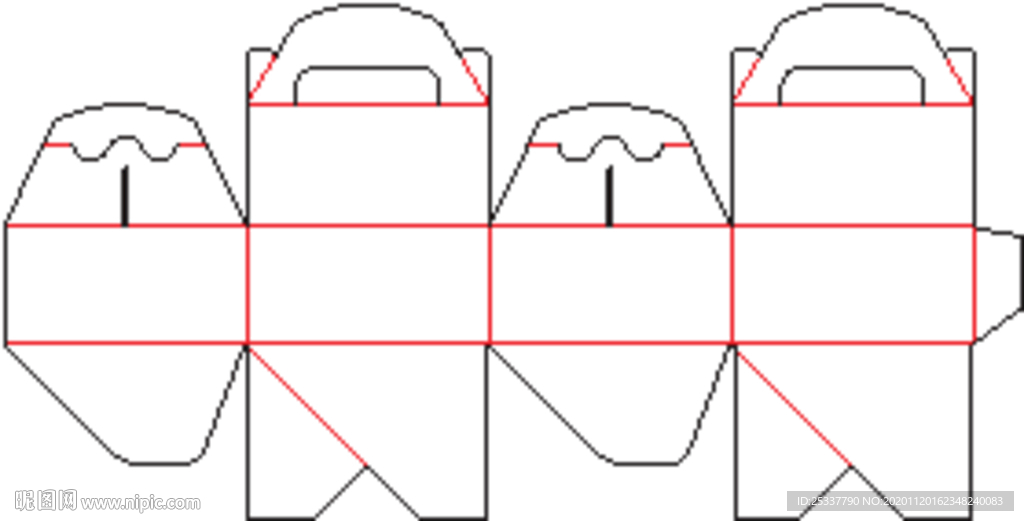 包装盒 刀版图 03A