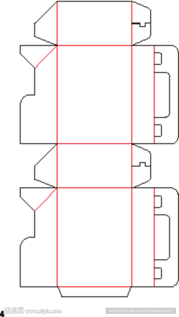 包装盒 刀版图 04A
