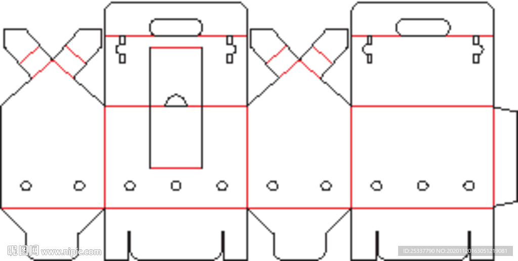 包装盒 刀版图 05B