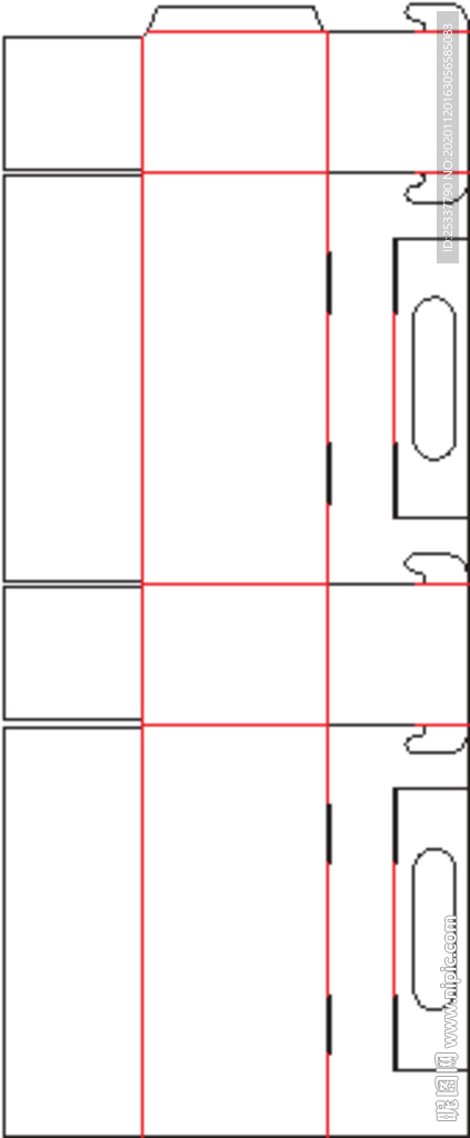 包装盒 刀版图 05A